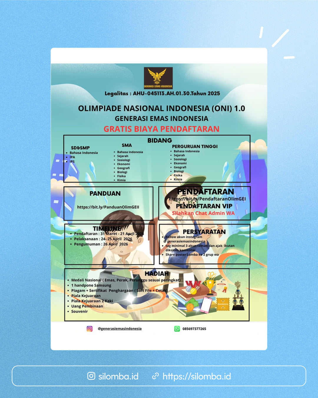 OLIMPIADE NASIONAL INDONESIA 1.0 - Poster 1