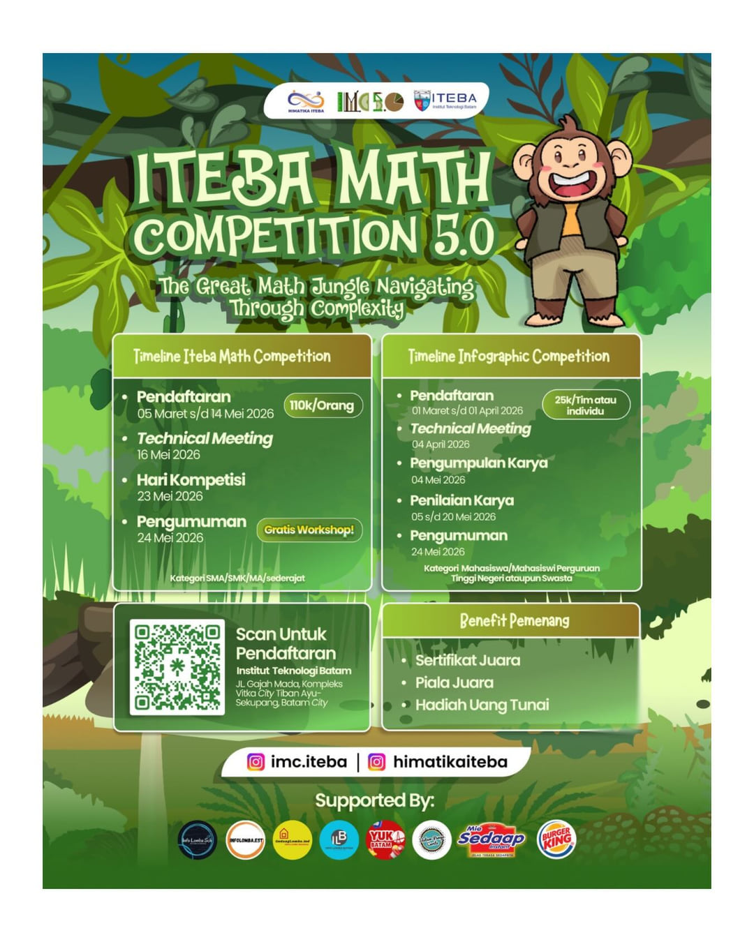 IMC & HIMATIKA ITEBA Event - Infographic Competition 2026 & ITEBA Math Competition 2026 - Poster 2