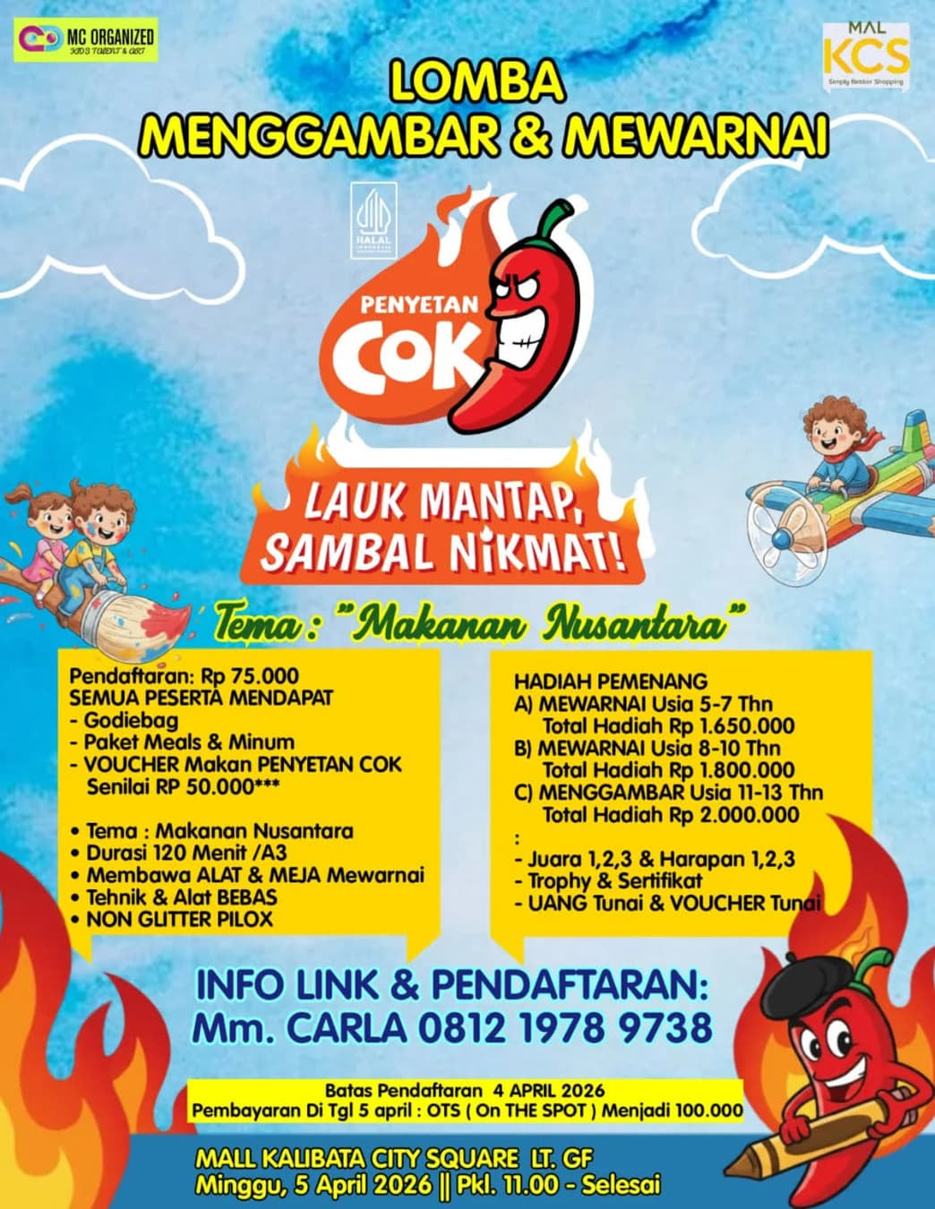 Lomba Menggambar & Mewarnai: Makanan Nusantara! - Poster 2