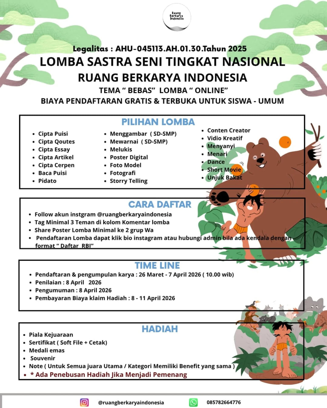 Lomba Sastra Seni Nasional - Poster 2