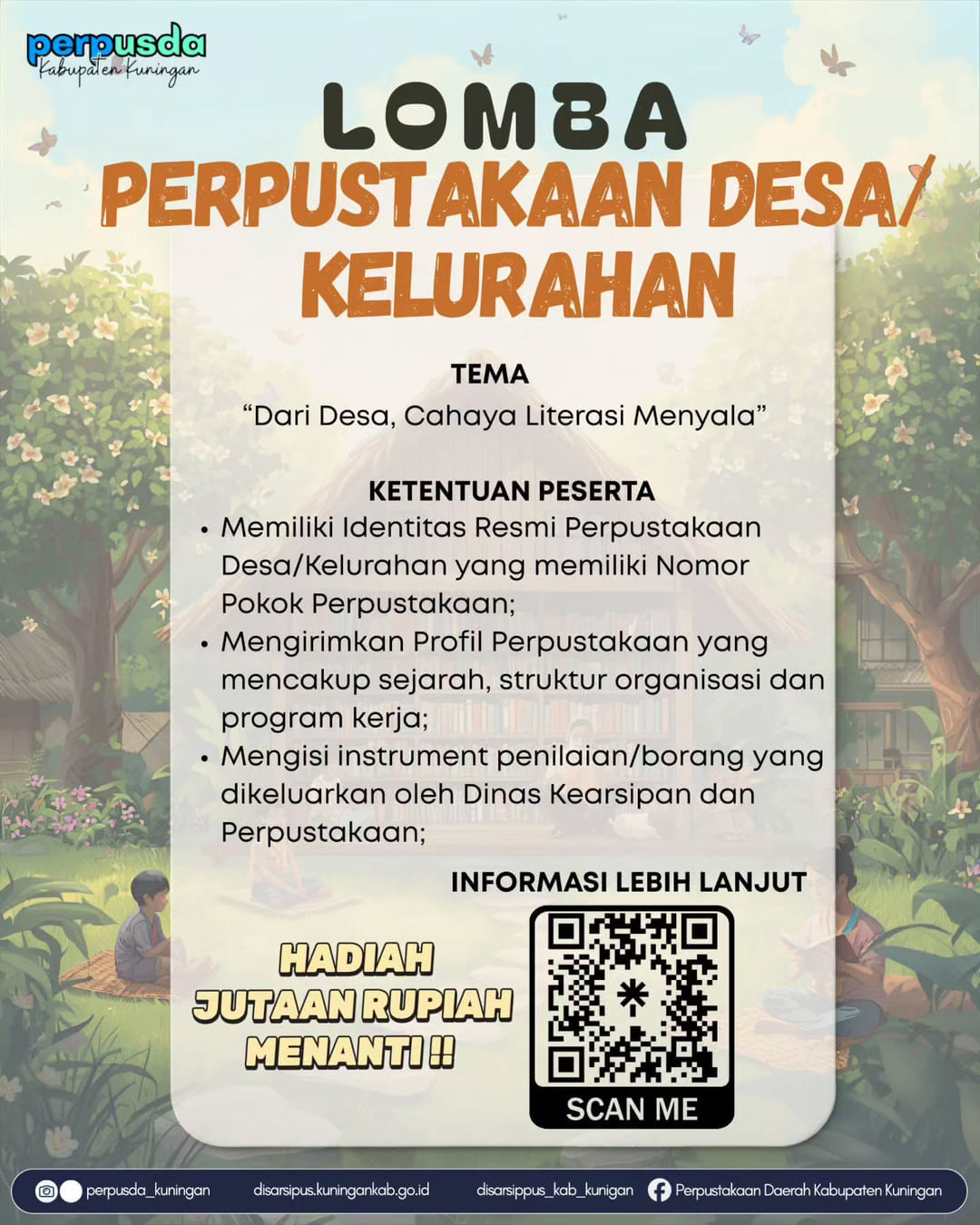 Lomba Perpustakaan Desa/Kelurahan Terbaik Tingkat Kabupaten Kuningan Tahun 2026 - Poster 2
