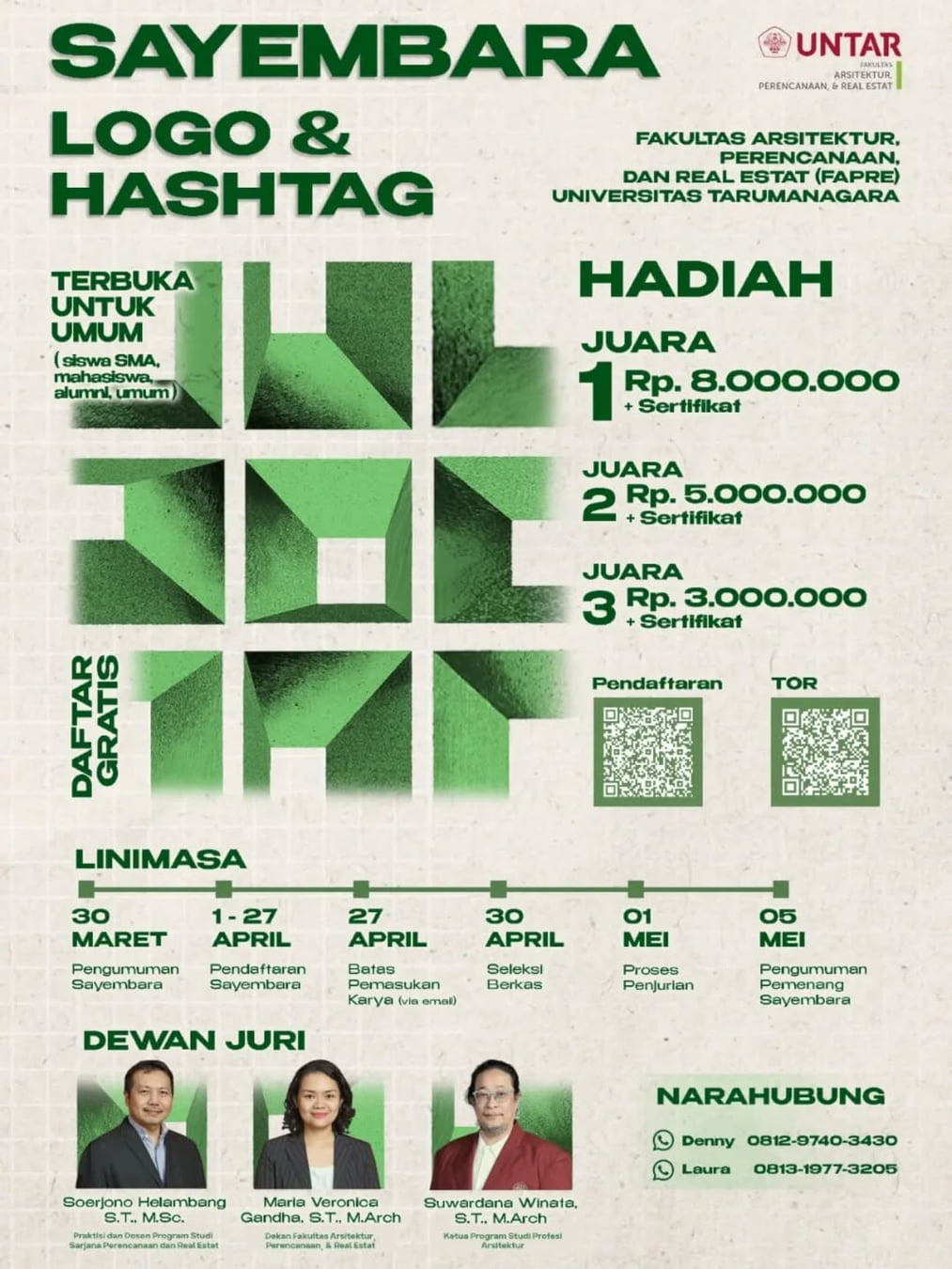 Sayembara Logo & Hashtag FAPRE UNTAR 2026 - Poster 2