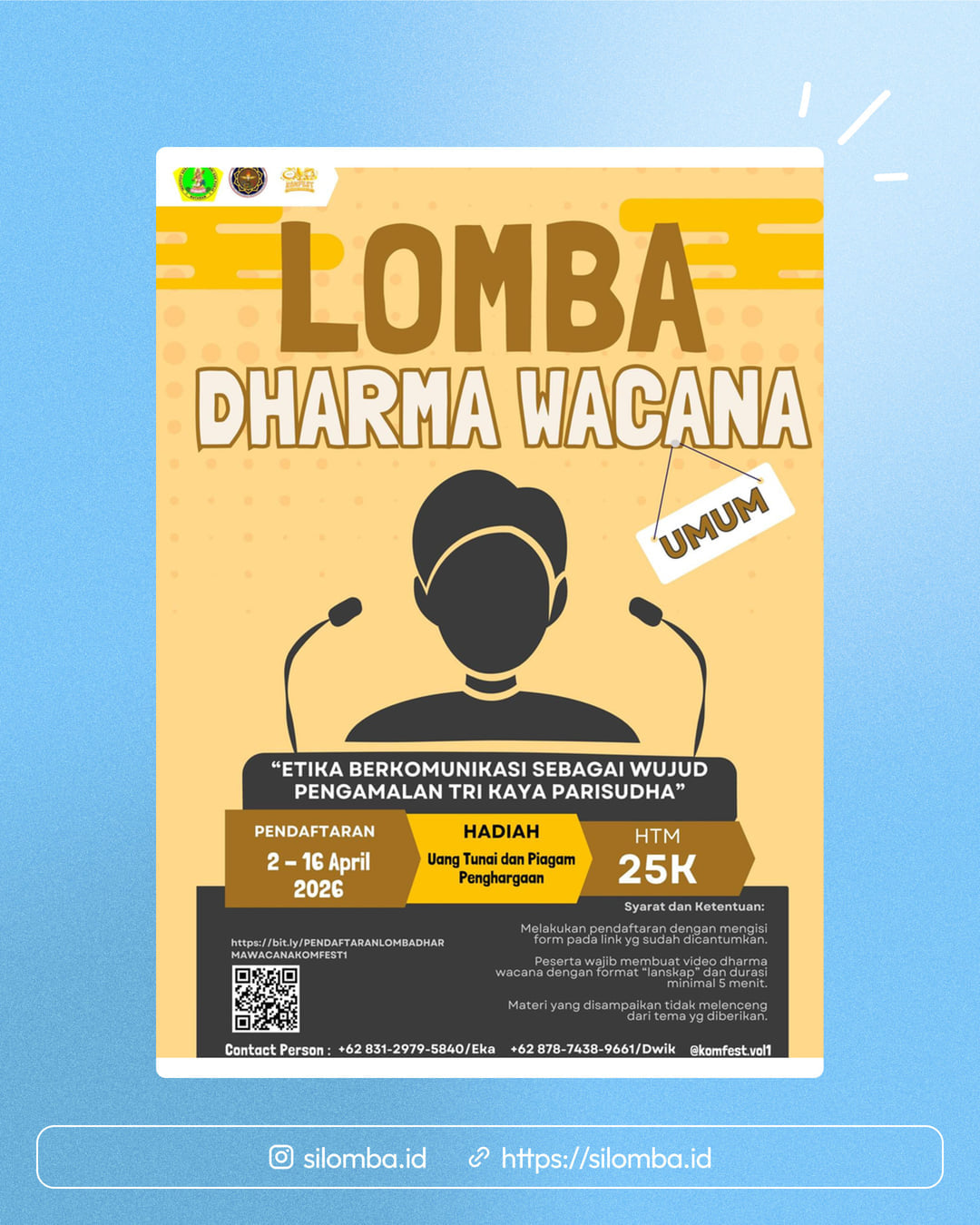LOMBA DHARMA WACANA 2026 - Poster 1