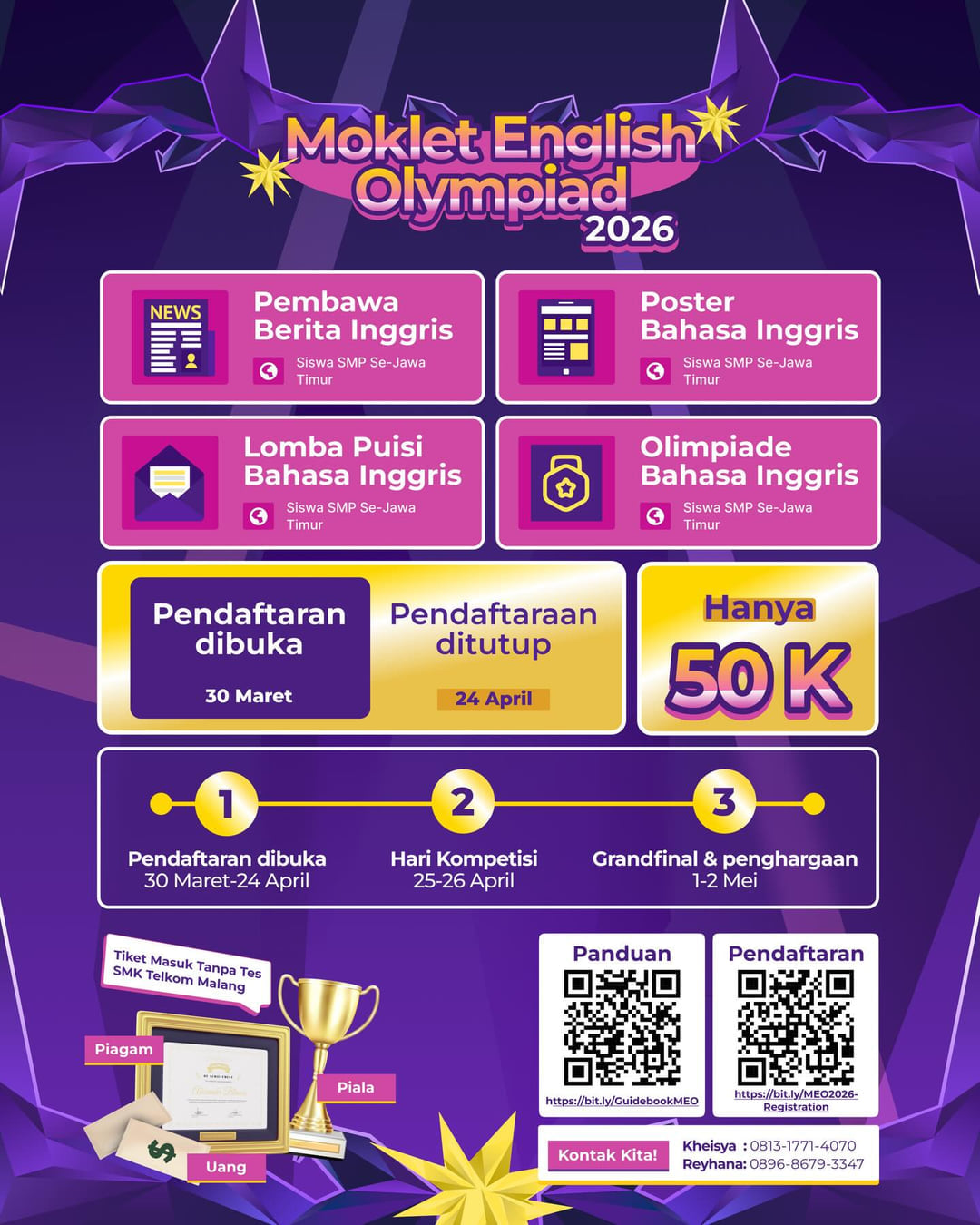Moklet English Olympiad (MEO) 2026 - Poster 2