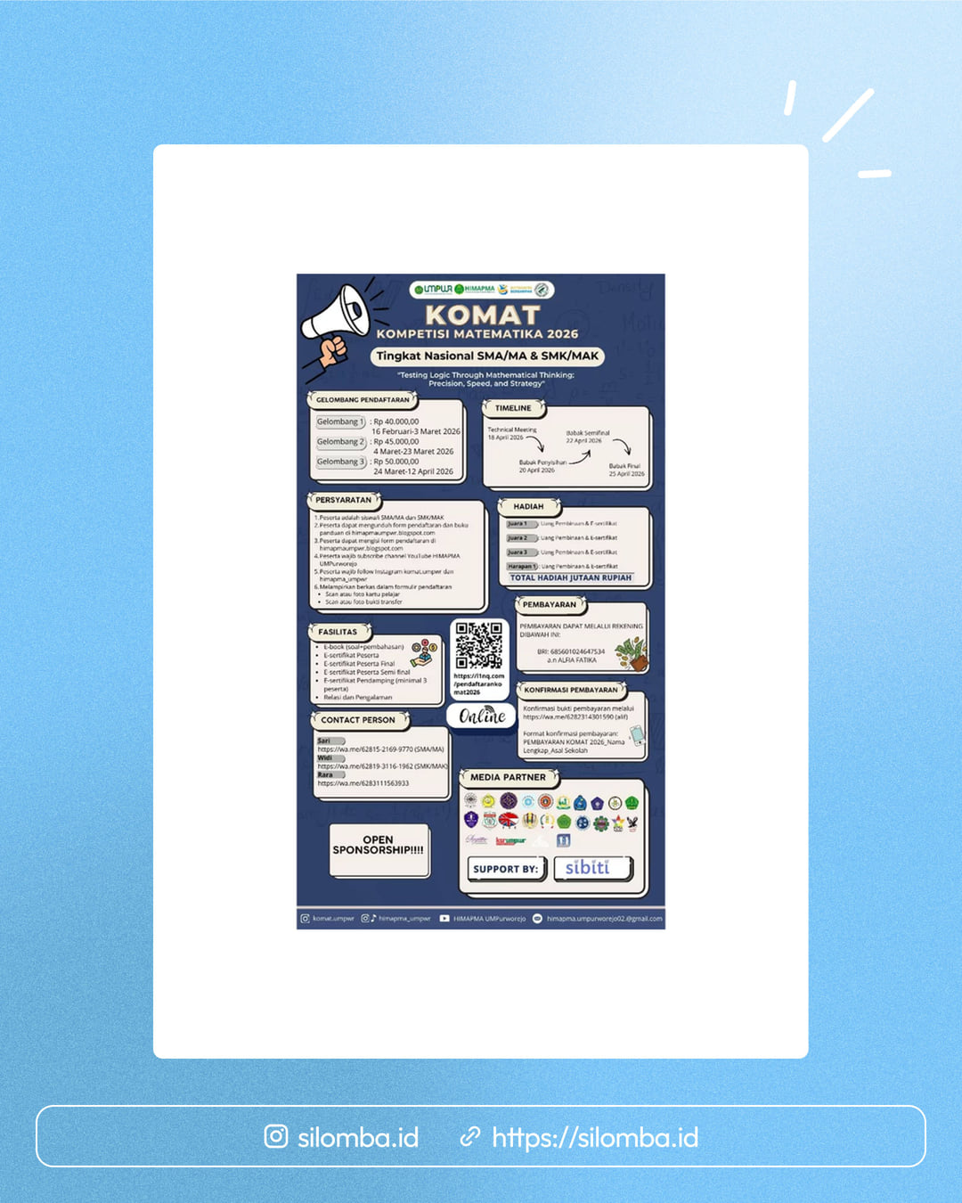 KOMPETISI MATEMATIKA 2026 - Poster 1