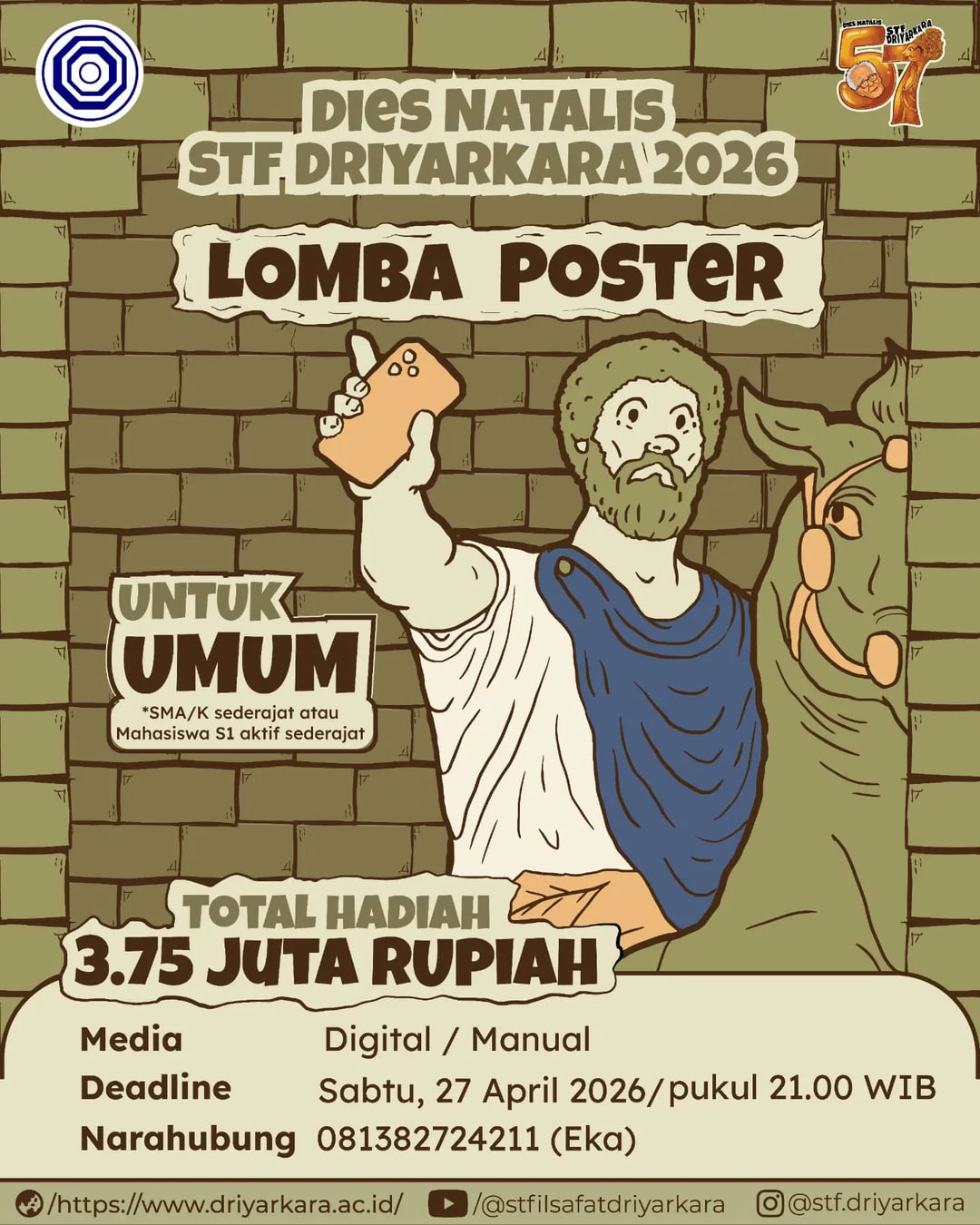 Lomba Poster Dies Natalis ke-57 STF Driyarkara 2026 - Poster 2