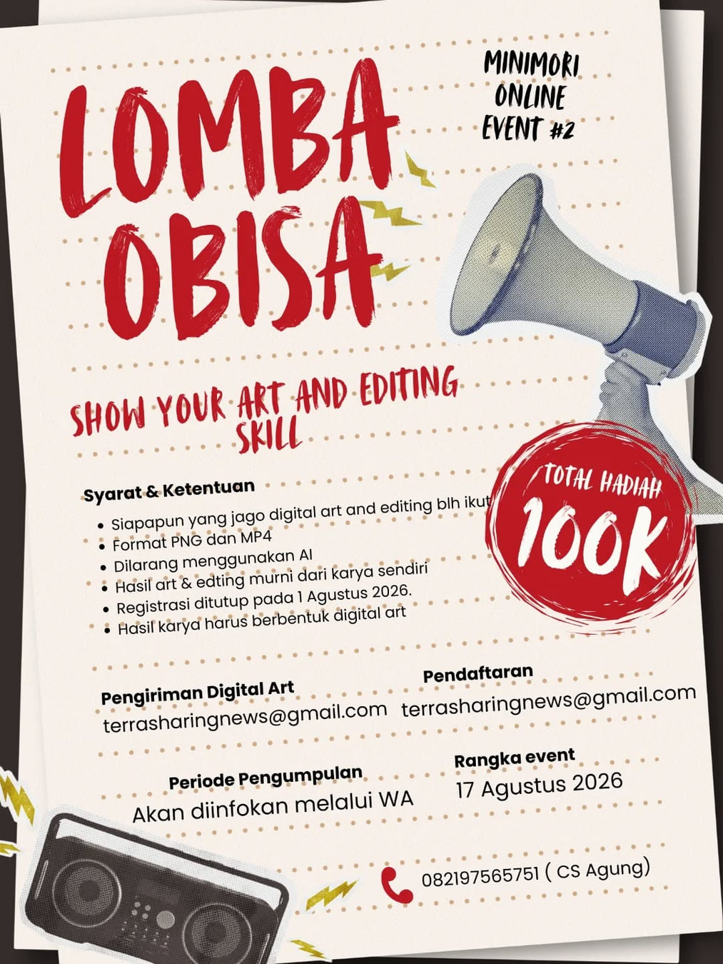 LOMBA OBISA By MINI MORI ID - Poster 2