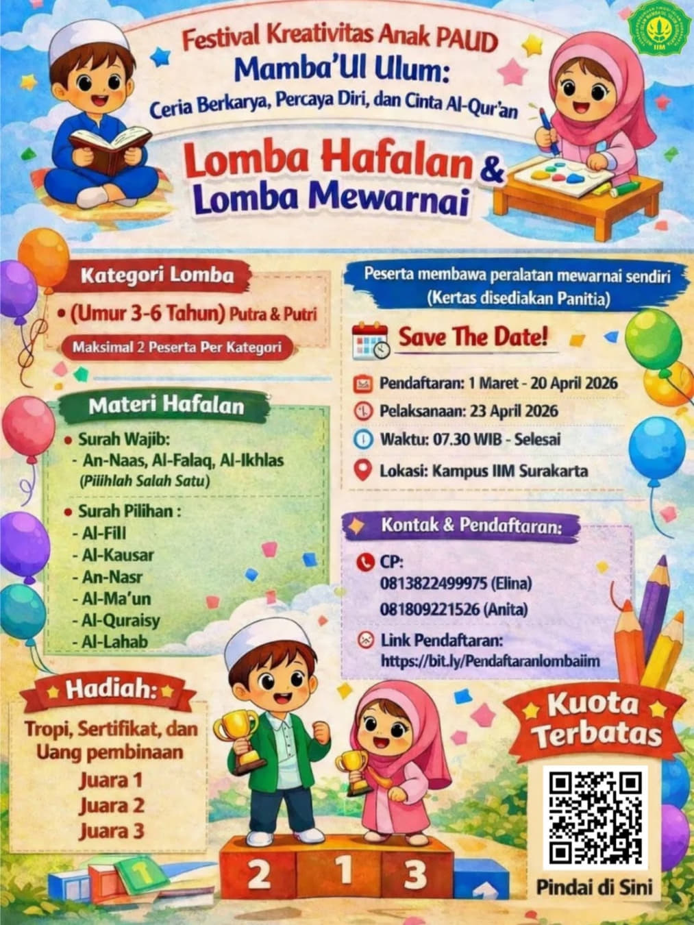 Lomba Hafalan & Lomba Mewarnai - Poster 2