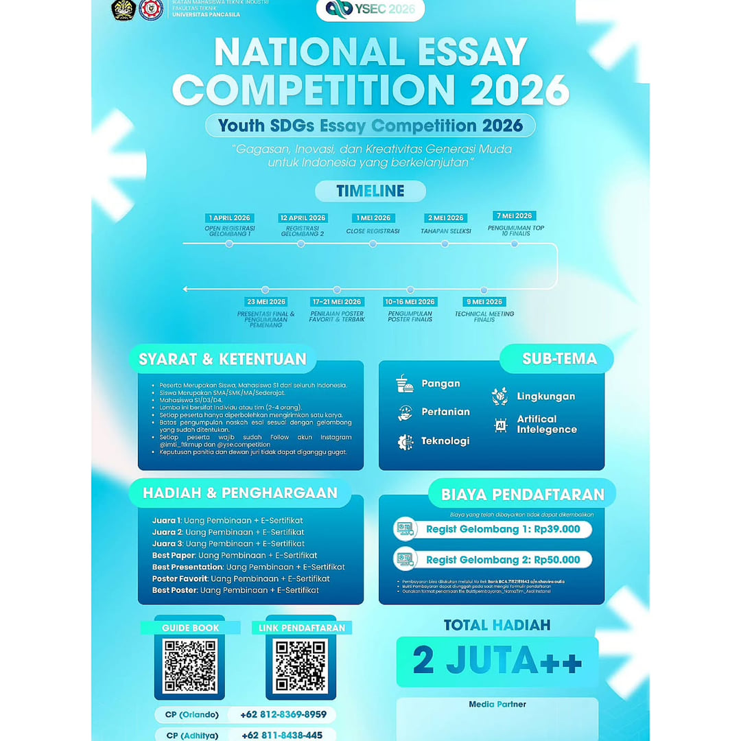 National Essay Competition 2026 - Youth SDGs Essay Competition 2026 - Poster 2