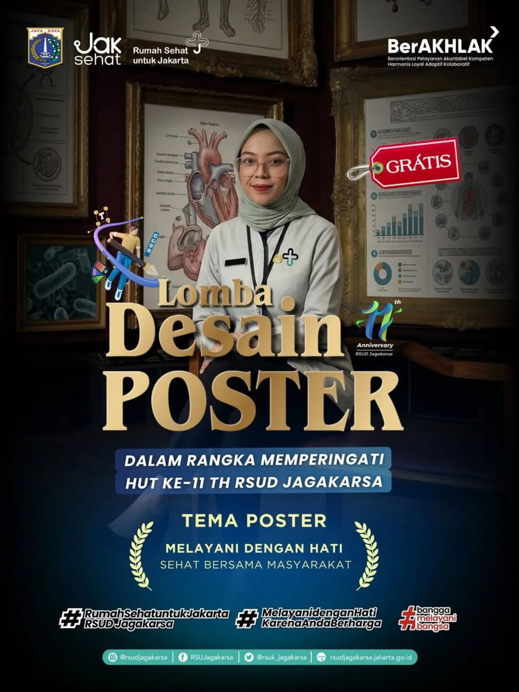 Lomba Desain Poster HUT ke-11 RSUD Jagakarsa - Poster 2
