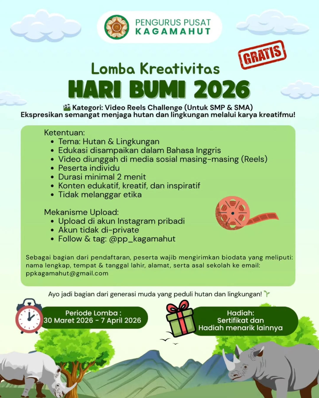 Lomba Kreativitas Video Reels Challenge Hari Bumi 2026 - Poster 2
