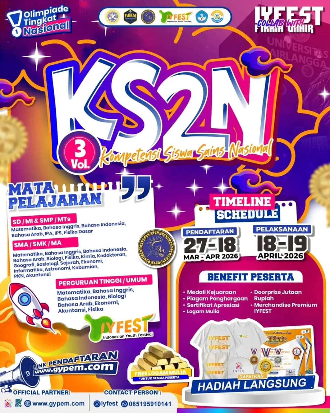 Kompetensi Siswa Sains Nasional (KS2N) Vol.3 โ IYFEST 2026 - Poster 2
