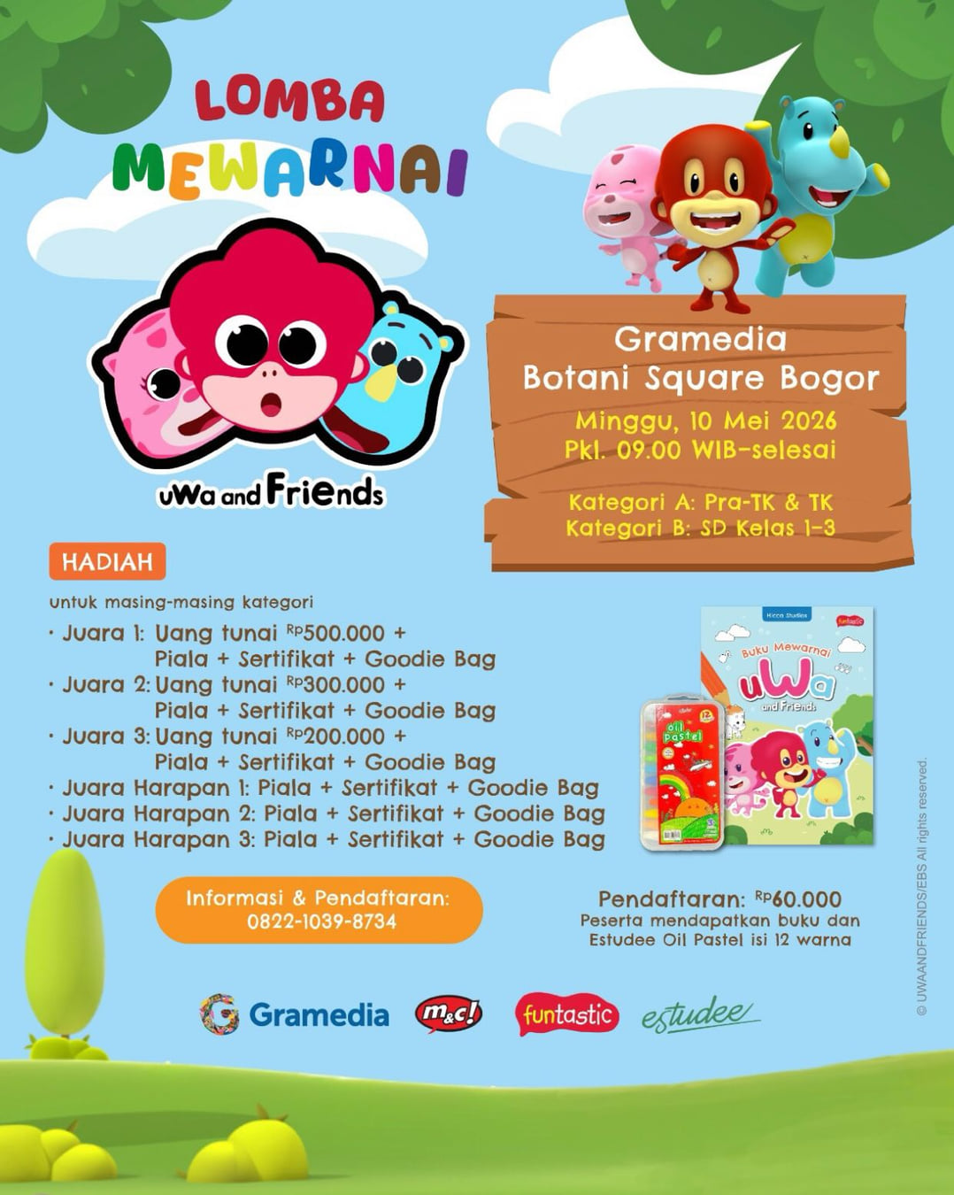 Lomba Mewarnai uWa and Friends - Poster 2