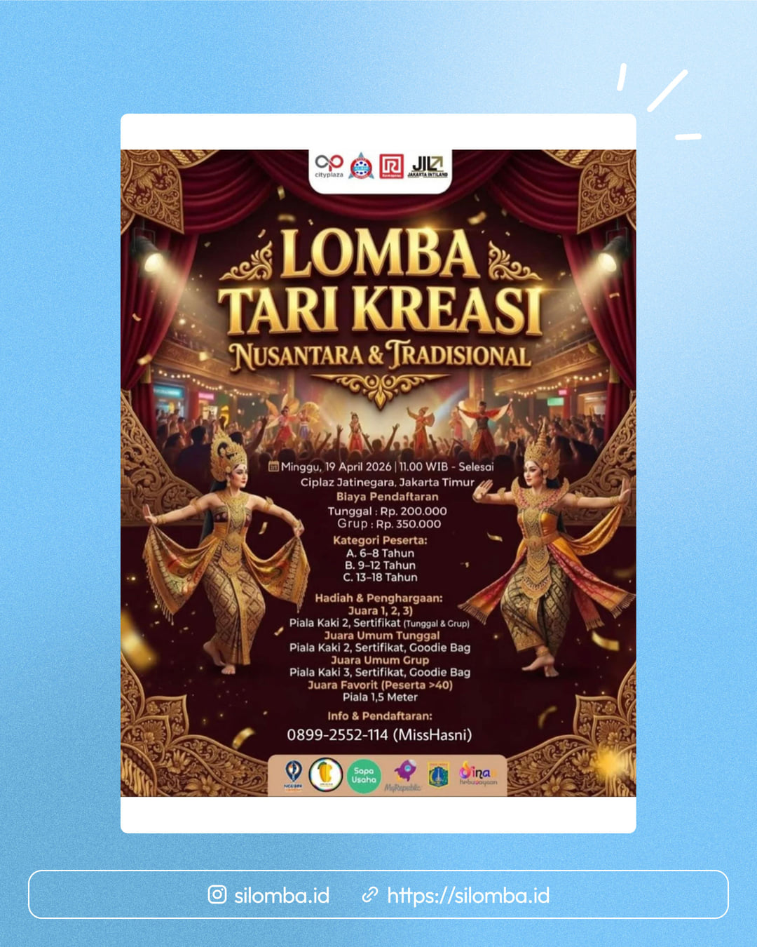 Lomba Tari Kreasi Nusantara & Tradisional - Poster 1