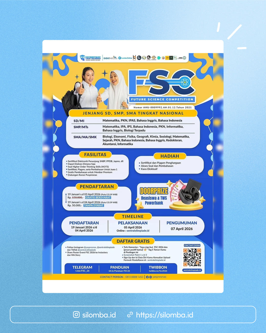 FUTURE SCIENCE COMPETITION (FSC) 2026 - Poster 1