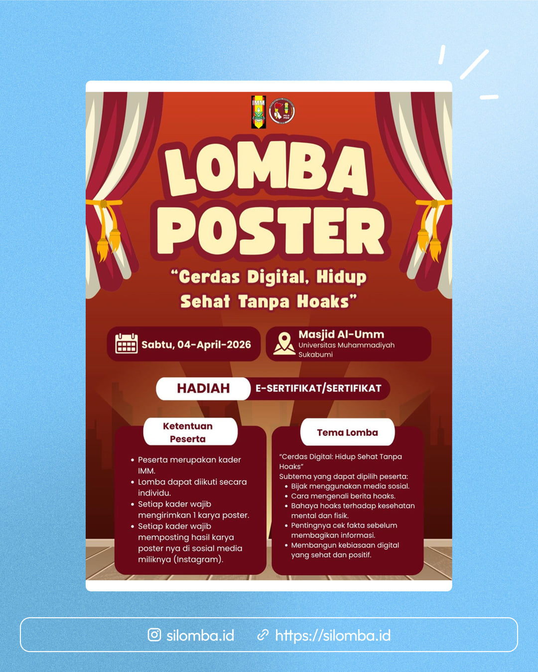 Lomba Poster “Cerdas Digital, Hidup Sehat Tanpa Hoaks” - Poster 1