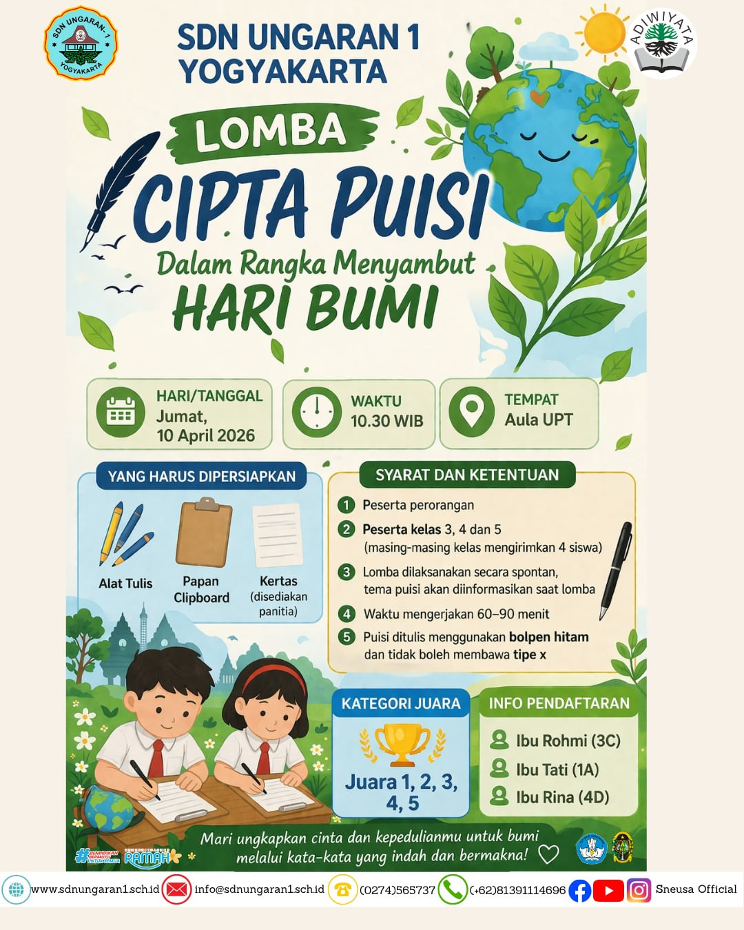 Lomba Cipta Puisi Hari Bumi 2026 - Poster 2
