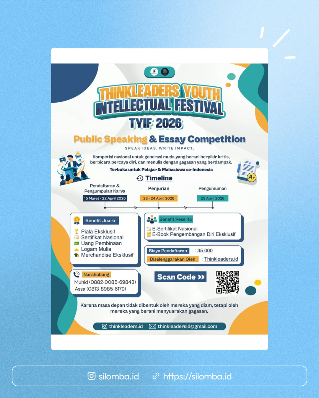 THINKLEADERS YOUTH INTELLECTUAL FESTIVAL (TYIF) 2026 - Poster 1