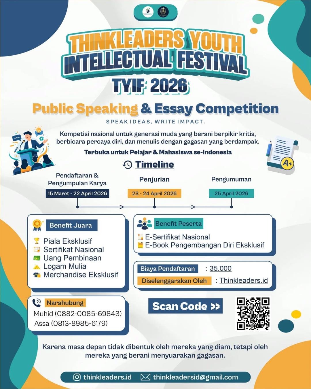 THINKLEADERS YOUTH INTELLECTUAL FESTIVAL (TYIF) 2026 - Poster 2
