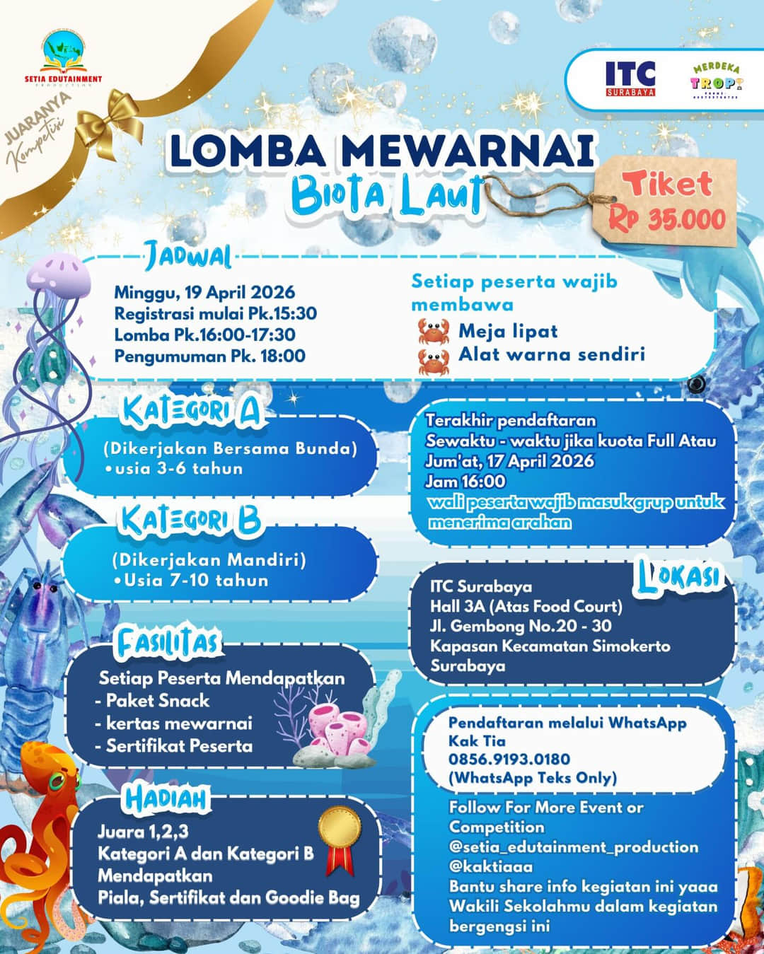 Lomba Mewarnai Biota Laut - Poster 2