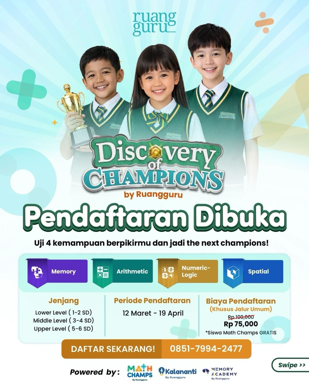 Kompetisi Discovery of Champions by Ruangguru - Poster 2