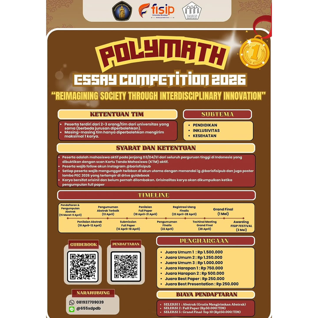 POLYMATH ESSAY COMPETITION 2026 - Poster 2