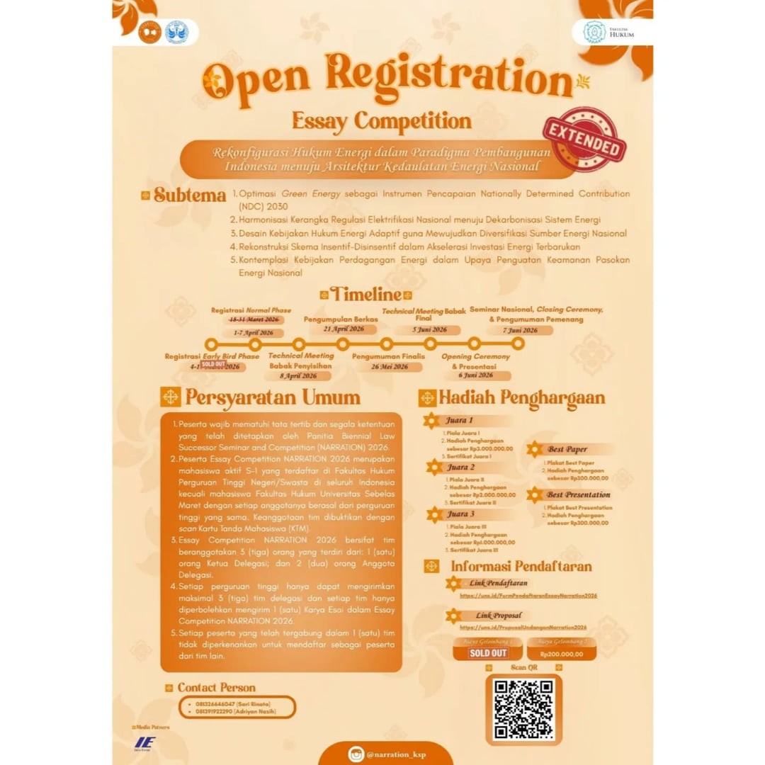 Biennial Law Successor Seminar And Competition (NARRATION) 2026 - Poster 2