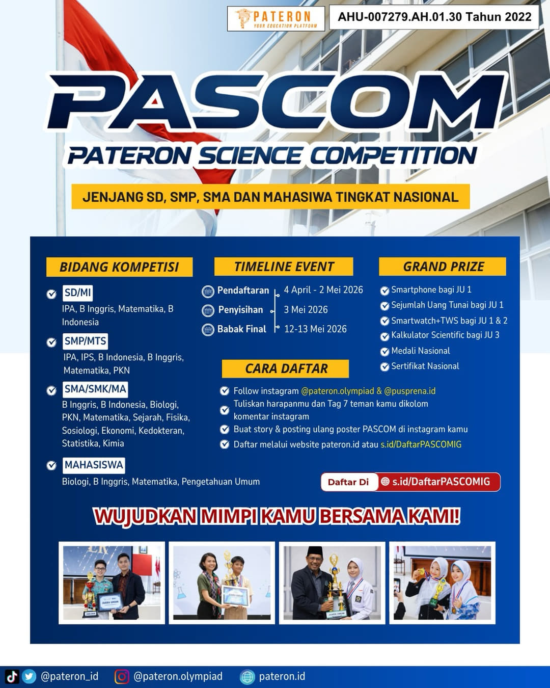 Pateron Science Competition (PASCOM) - Poster 2