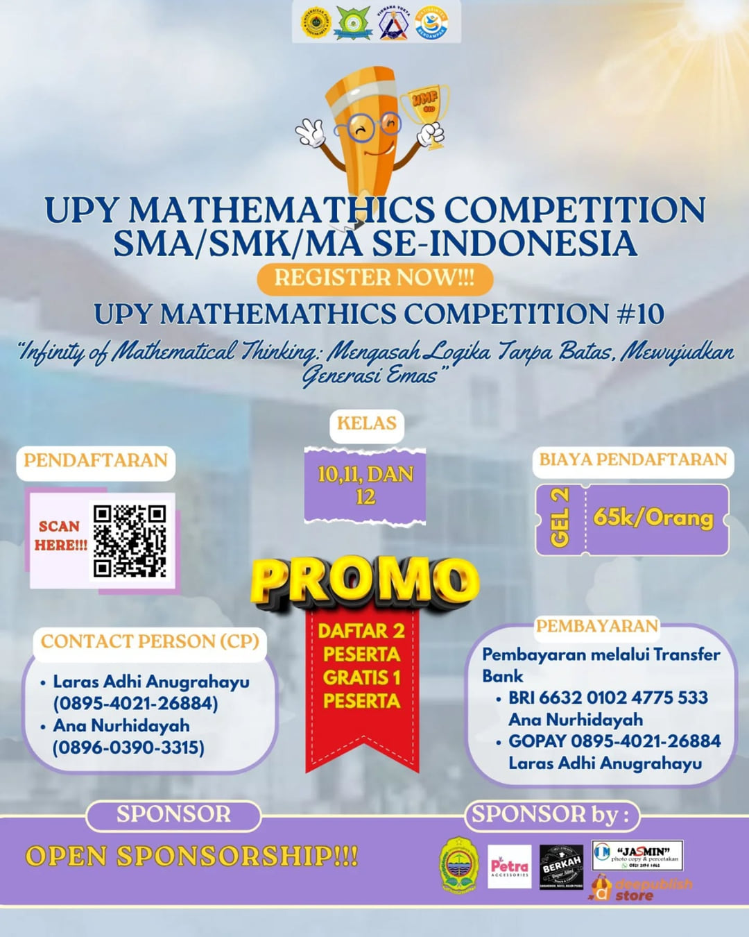 UPY MATHEMATICS COMPETITION (UMC) #10 - Poster 2