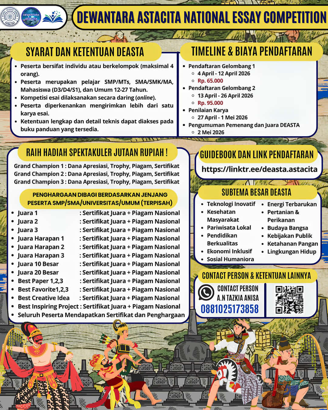 DEWANTARA ASTACITA NATIONAL ESSAY COMPETITION (DEASTA) 2026 - Poster 2