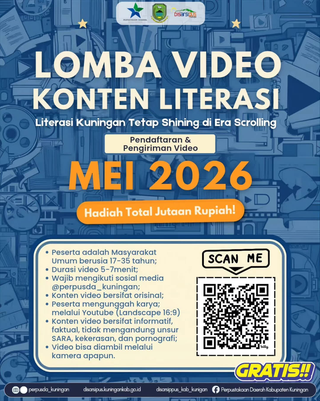 Lomba Video Konten Literasi 2026 - Poster 2