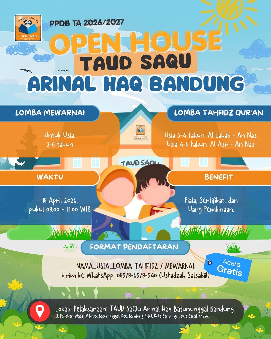 Open House TAUD SAQU Arinal Haq Bandung - Poster 2