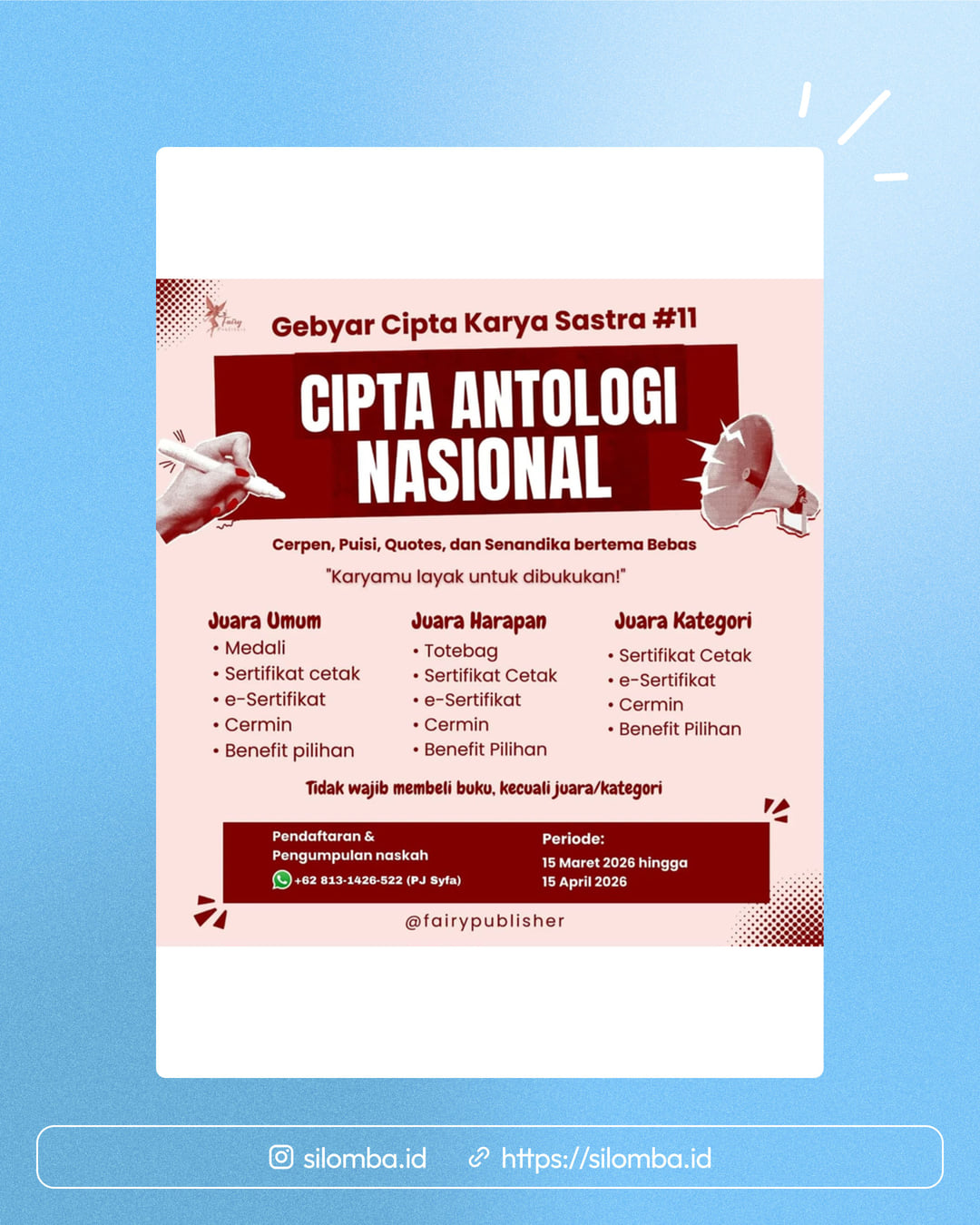 Lomba Menulis Tingkat Nasional - Poster 1