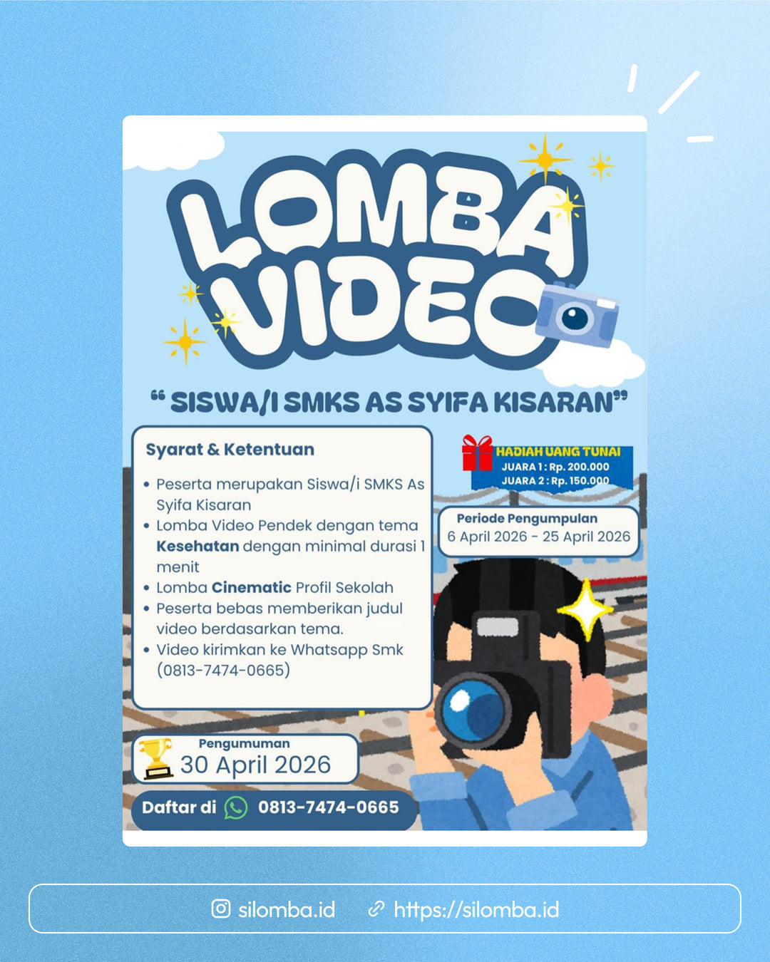 Lomba Video SMKS As Syifa Kisaran 2026 - Poster 1