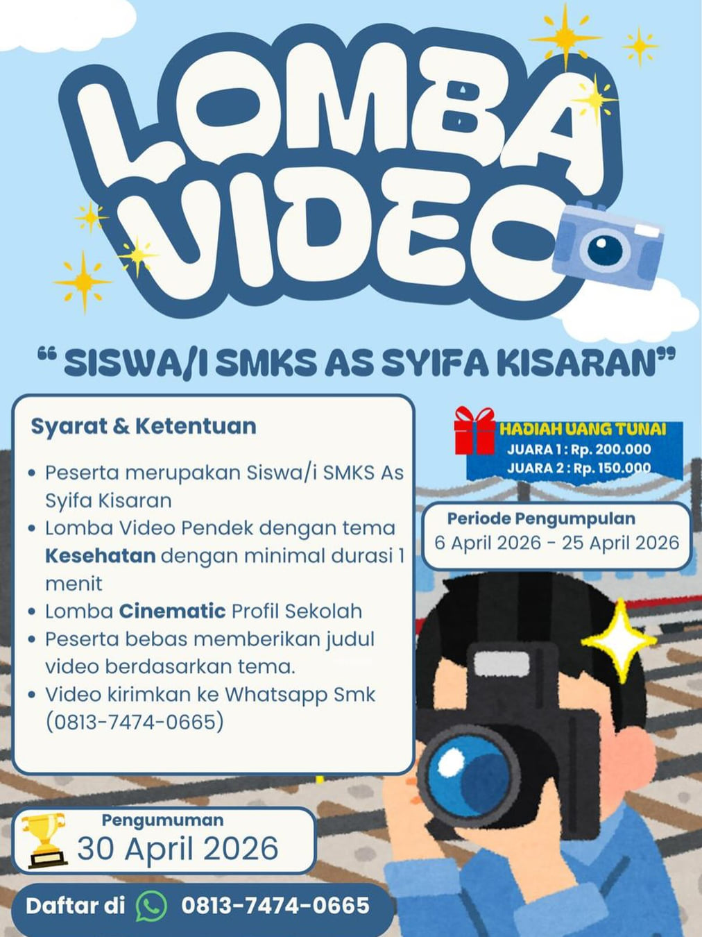 Lomba Video SMKS As Syifa Kisaran 2026 - Poster 2
