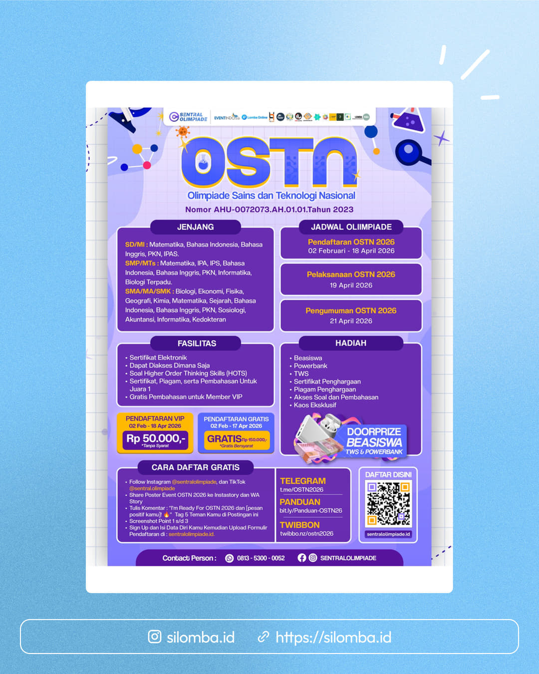 OLIMPIADE SAINS DAN TEKNOLOGI NASIONAL (OSTN) 2026 - Poster 1