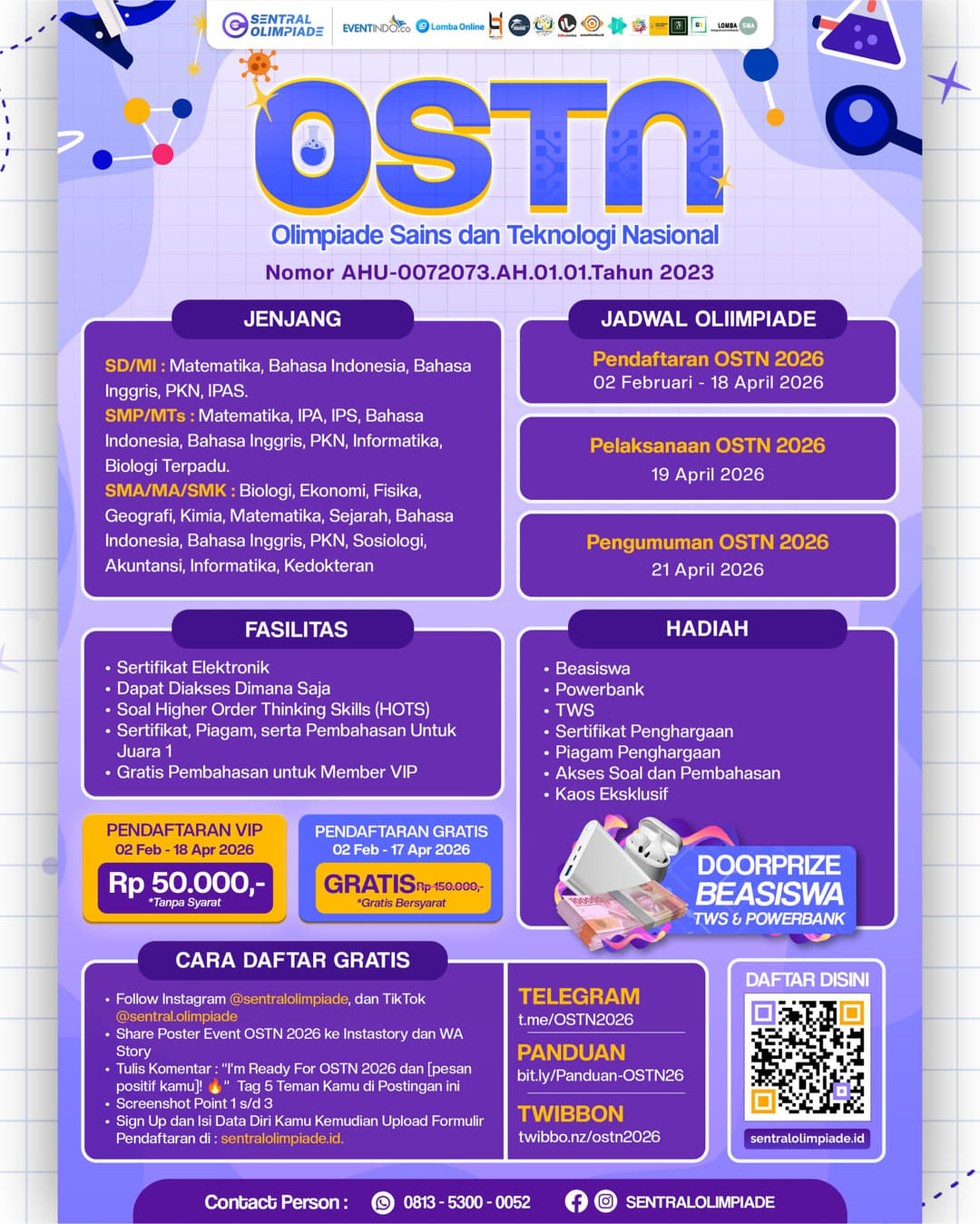 OLIMPIADE SAINS DAN TEKNOLOGI NASIONAL (OSTN) 2026 - Poster 2