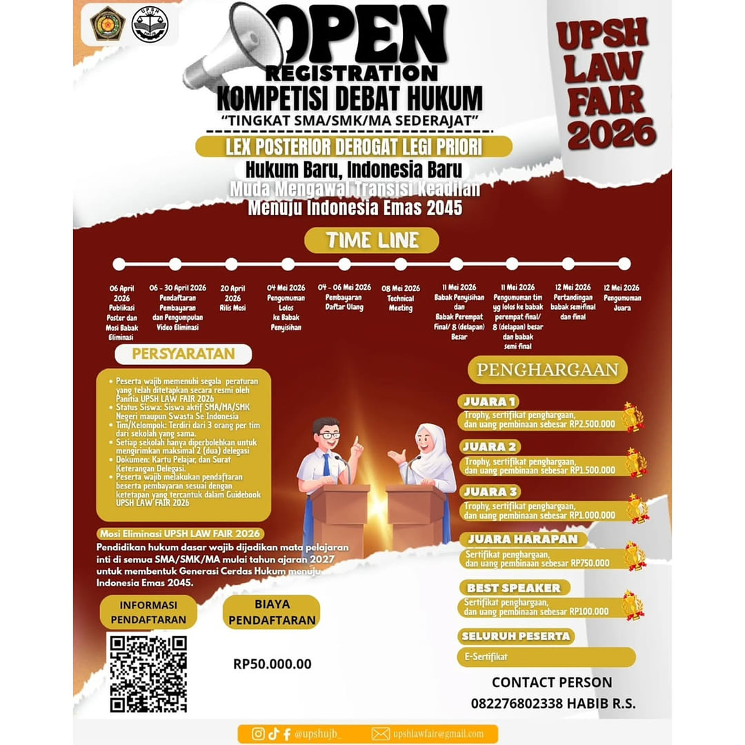 UPSH LAW FAIR 2026 - Poster 2