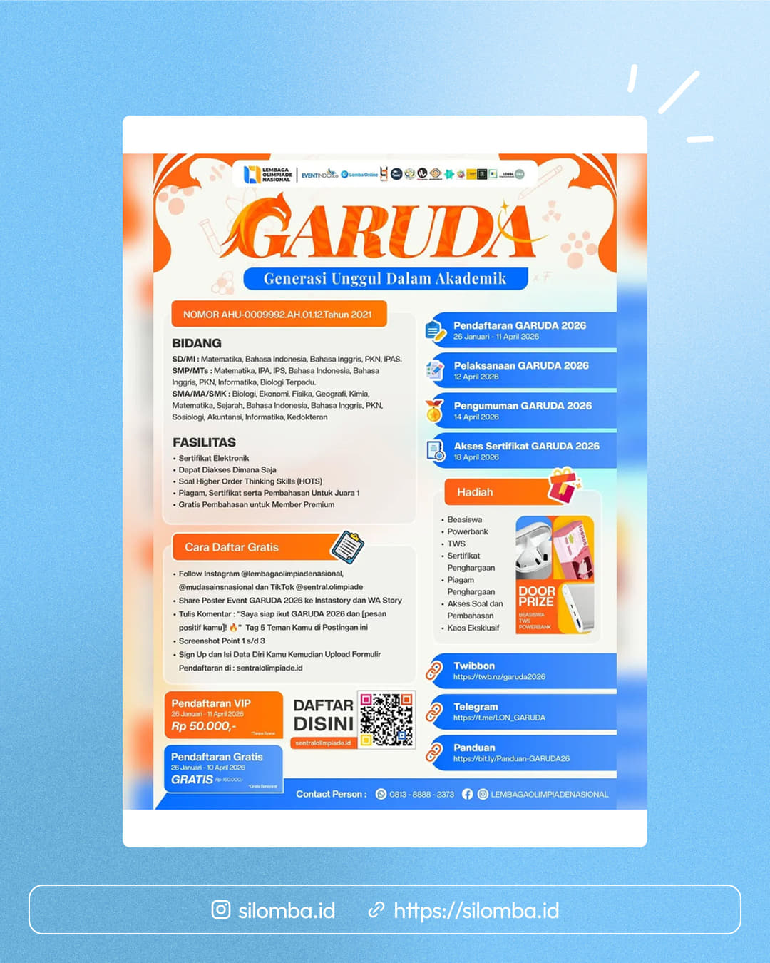 Generasi Unggul Dalam Akademik (GARUDA) 2026 - Poster 1