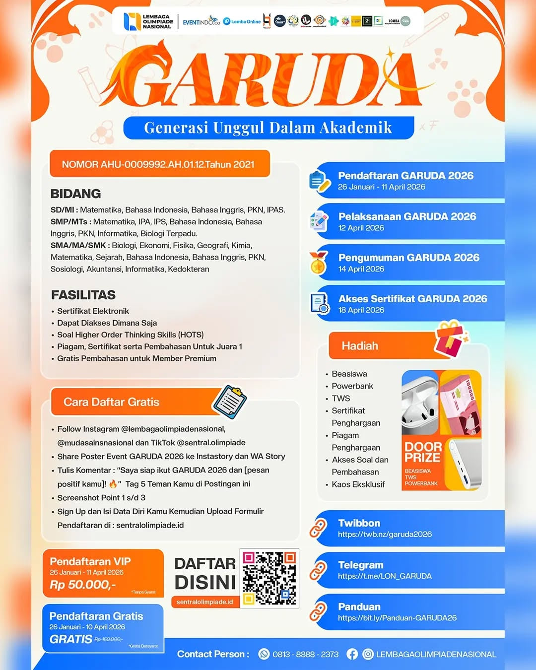 Generasi Unggul Dalam Akademik (GARUDA) 2026 - Poster 2