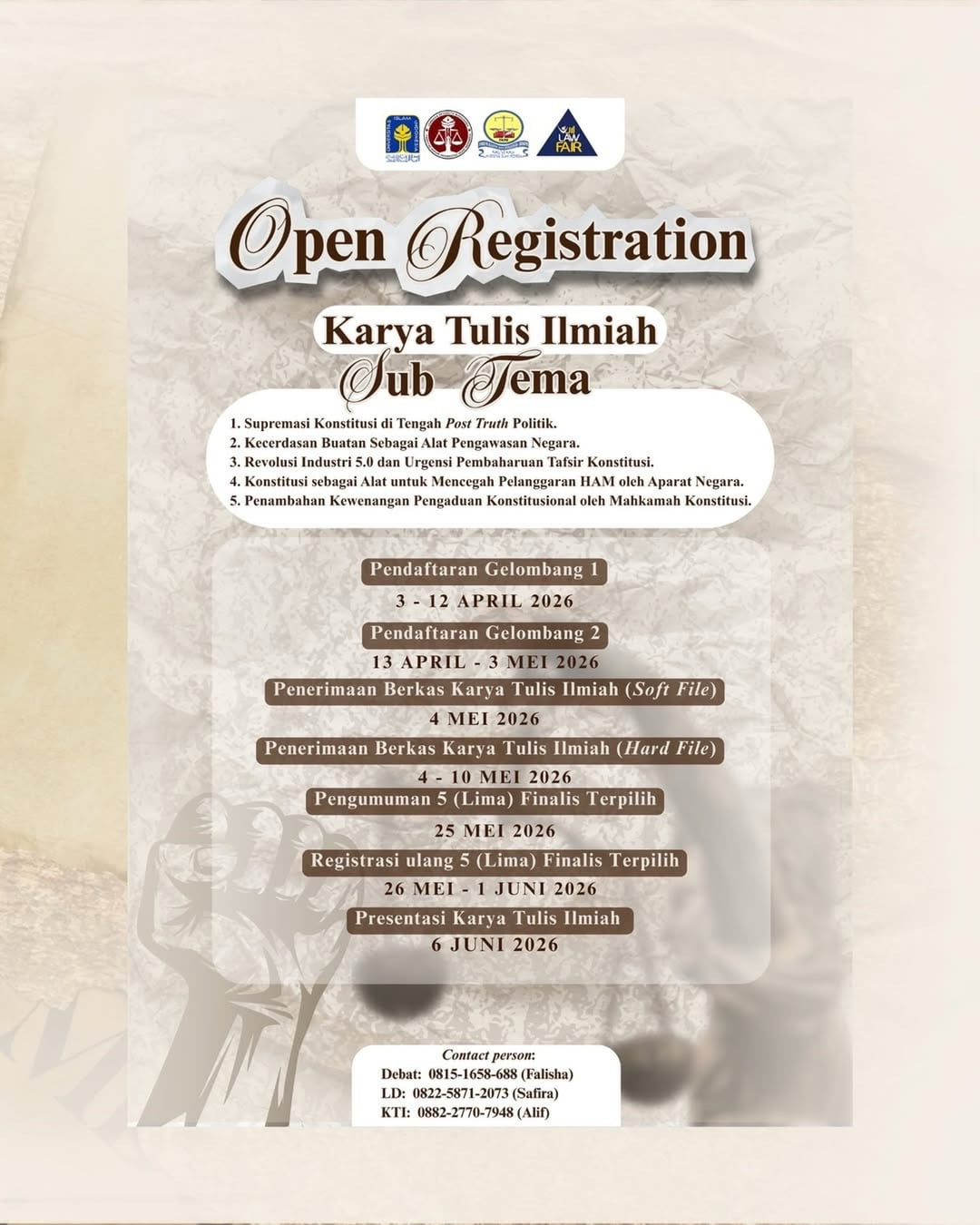 UII Law Fair 2026 - Piala Moh. Natsir ke-7 - Poster 2