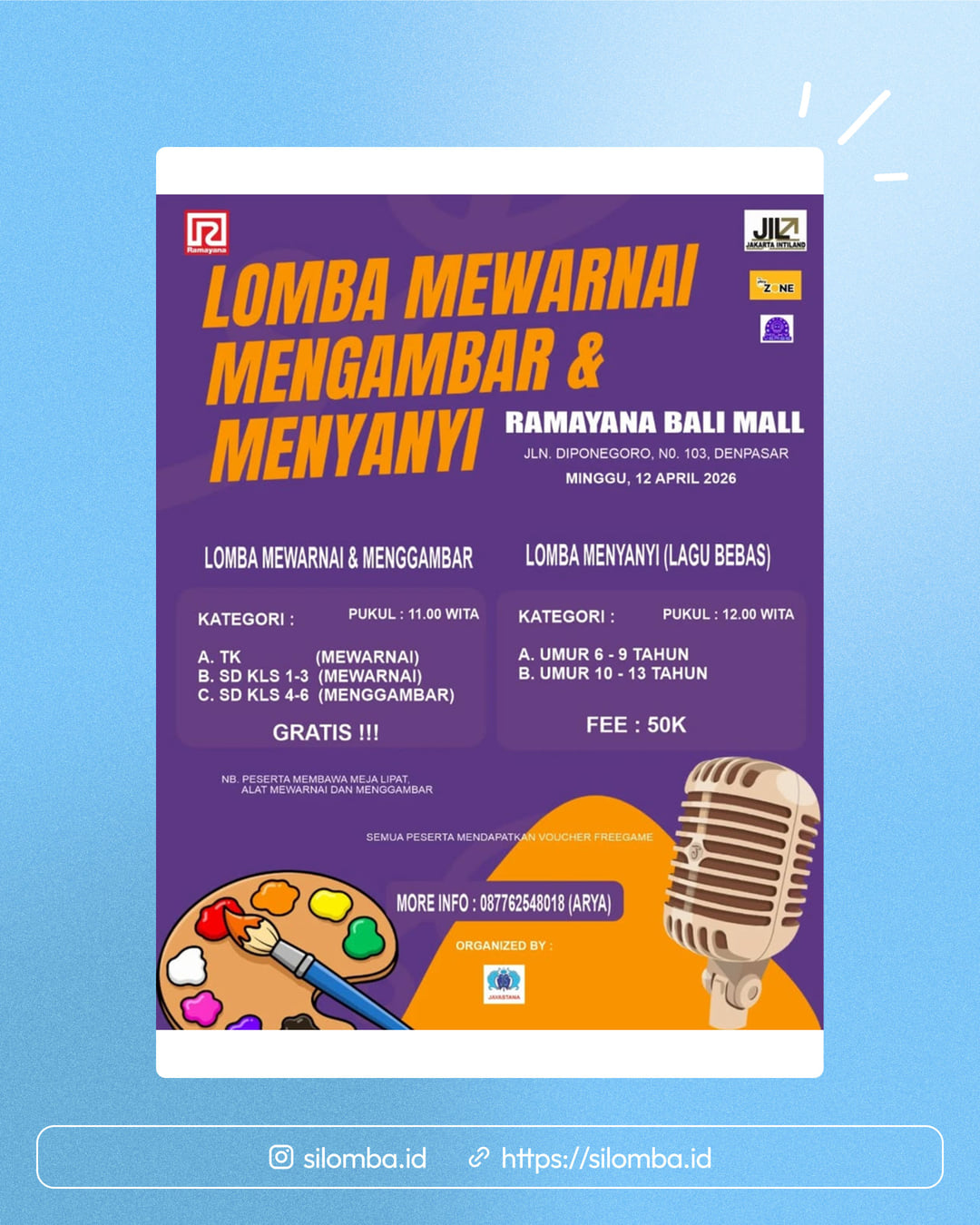 Lomba Mewarnai, Menggambar dan Menyanyi - Poster 1