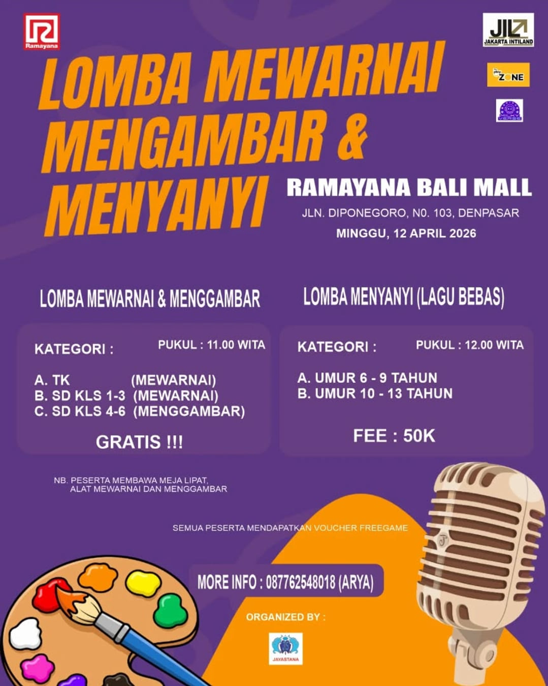 Lomba Mewarnai, Menggambar dan Menyanyi - Poster 2