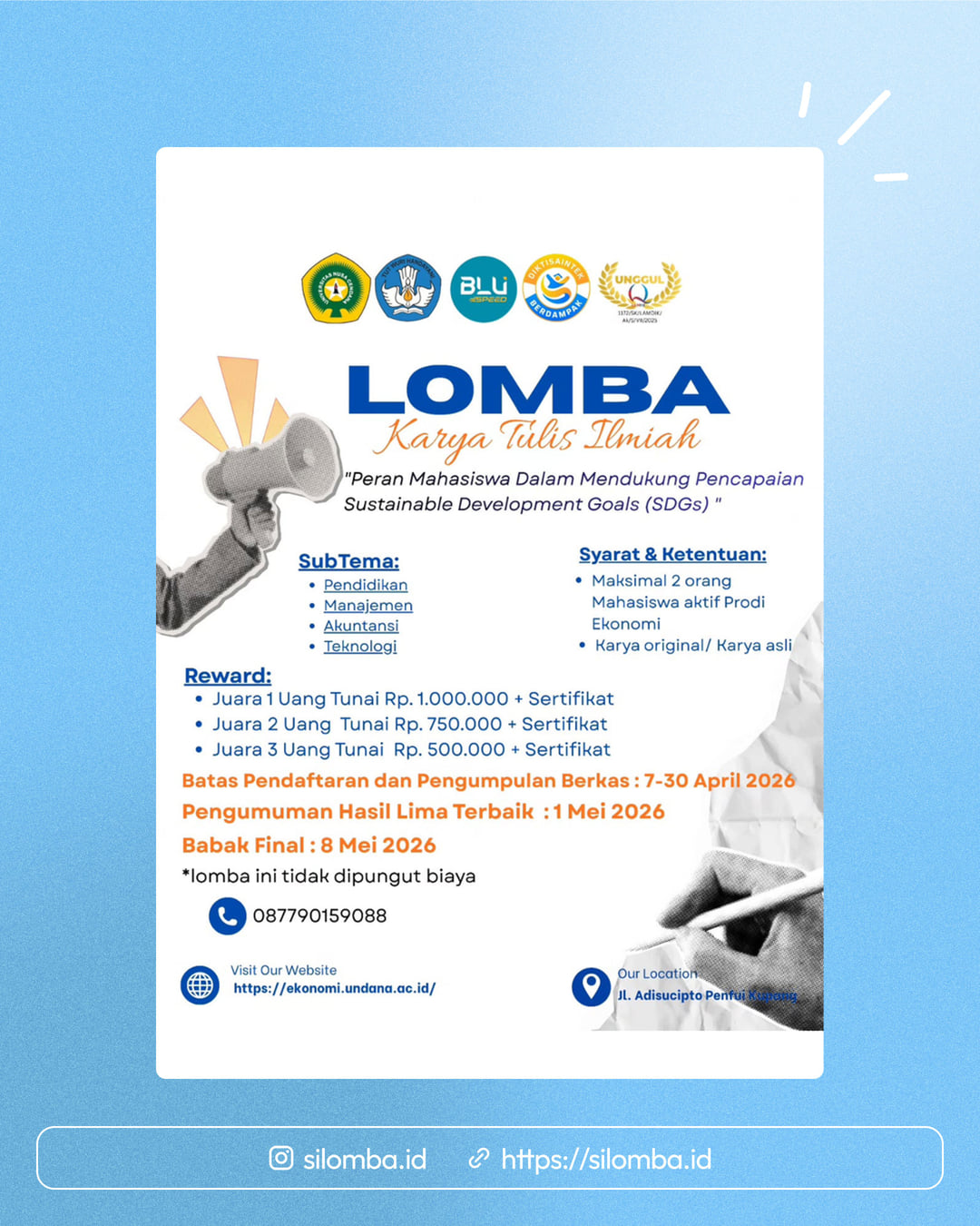Lomba Karya Tulis Ilmiah 2026 - Poster 1