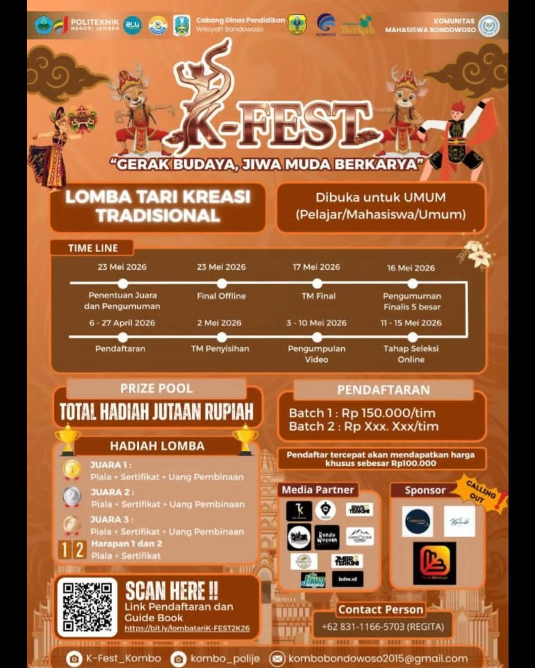 K-FEST 2026 Lomba Tari Kreasi Tradisional - Poster 2