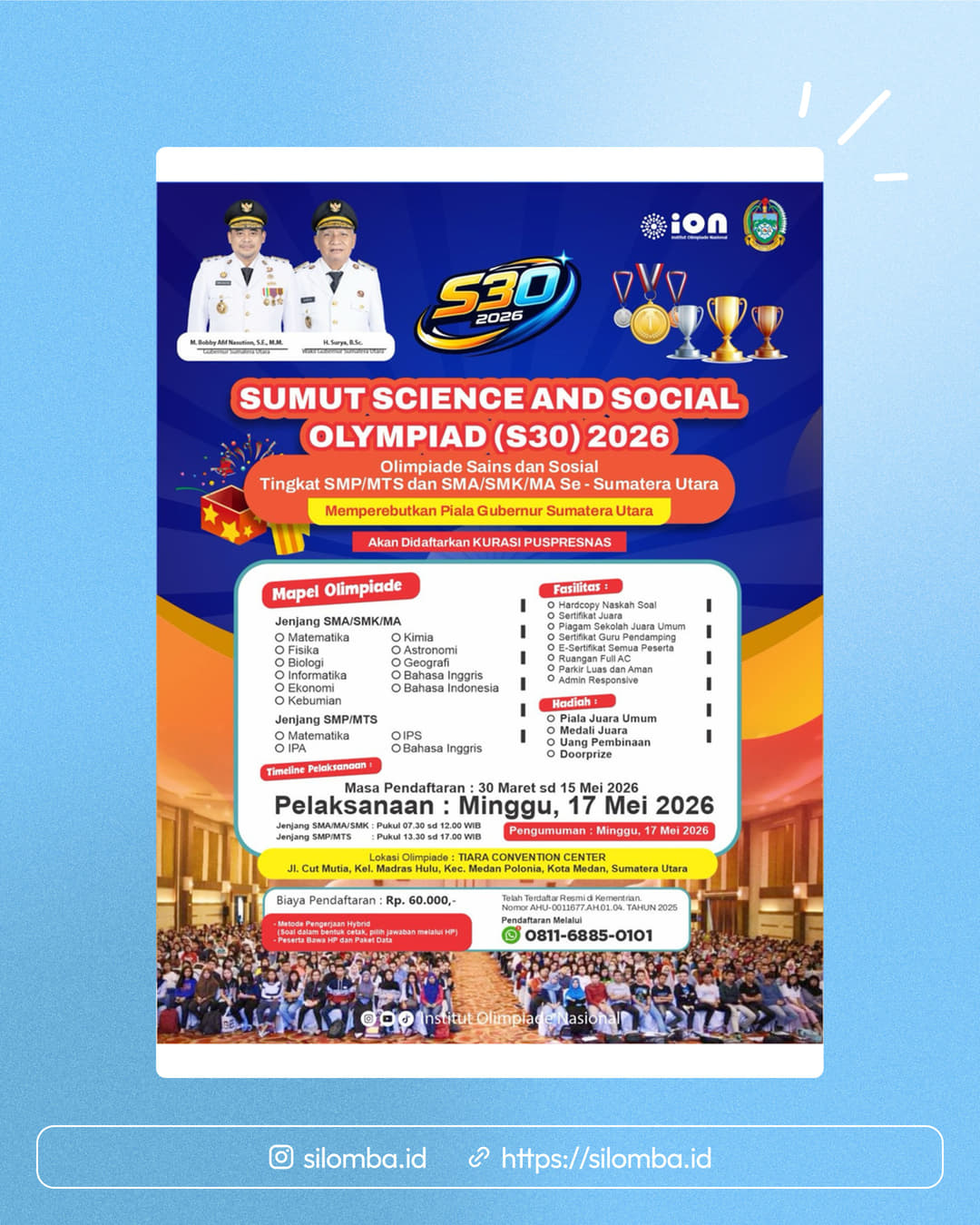 SUMUT SCIENCE AND SOCIAL OLYMPIAD (S3O) TAHUN 2026 - Poster 1