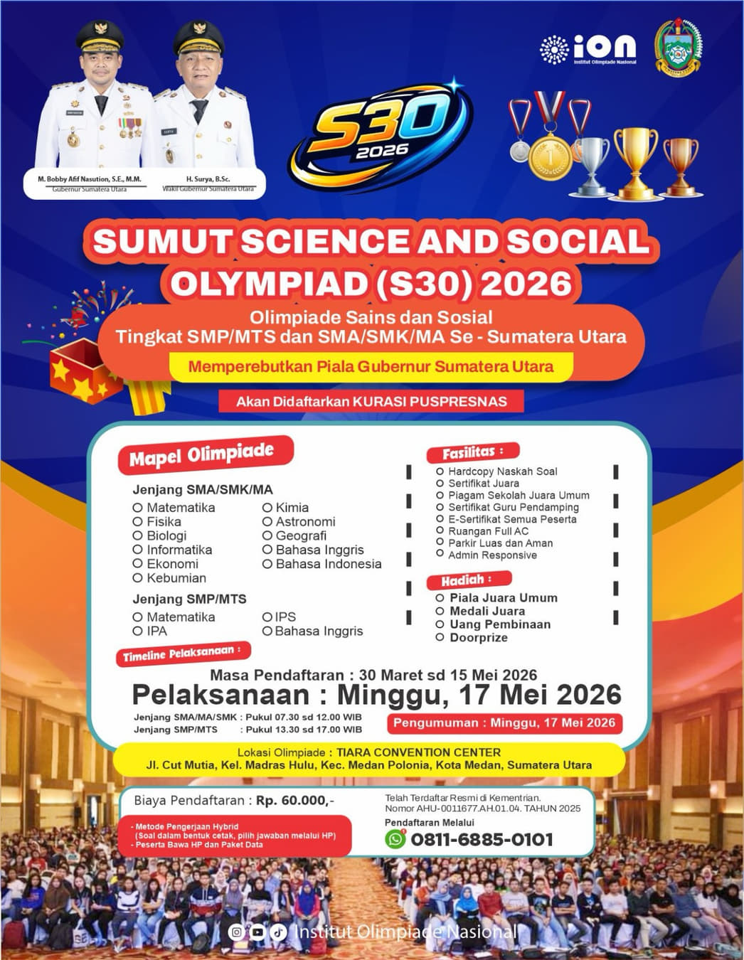 SUMUT SCIENCE AND SOCIAL OLYMPIAD (S3O) TAHUN 2026 - Poster 2