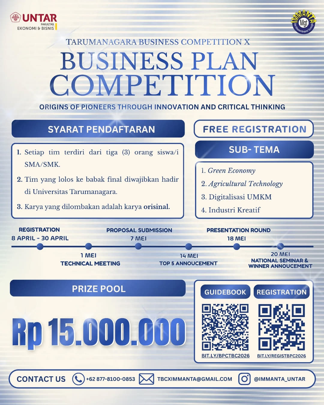 Tarumanagara Business Competition X - Poster 2