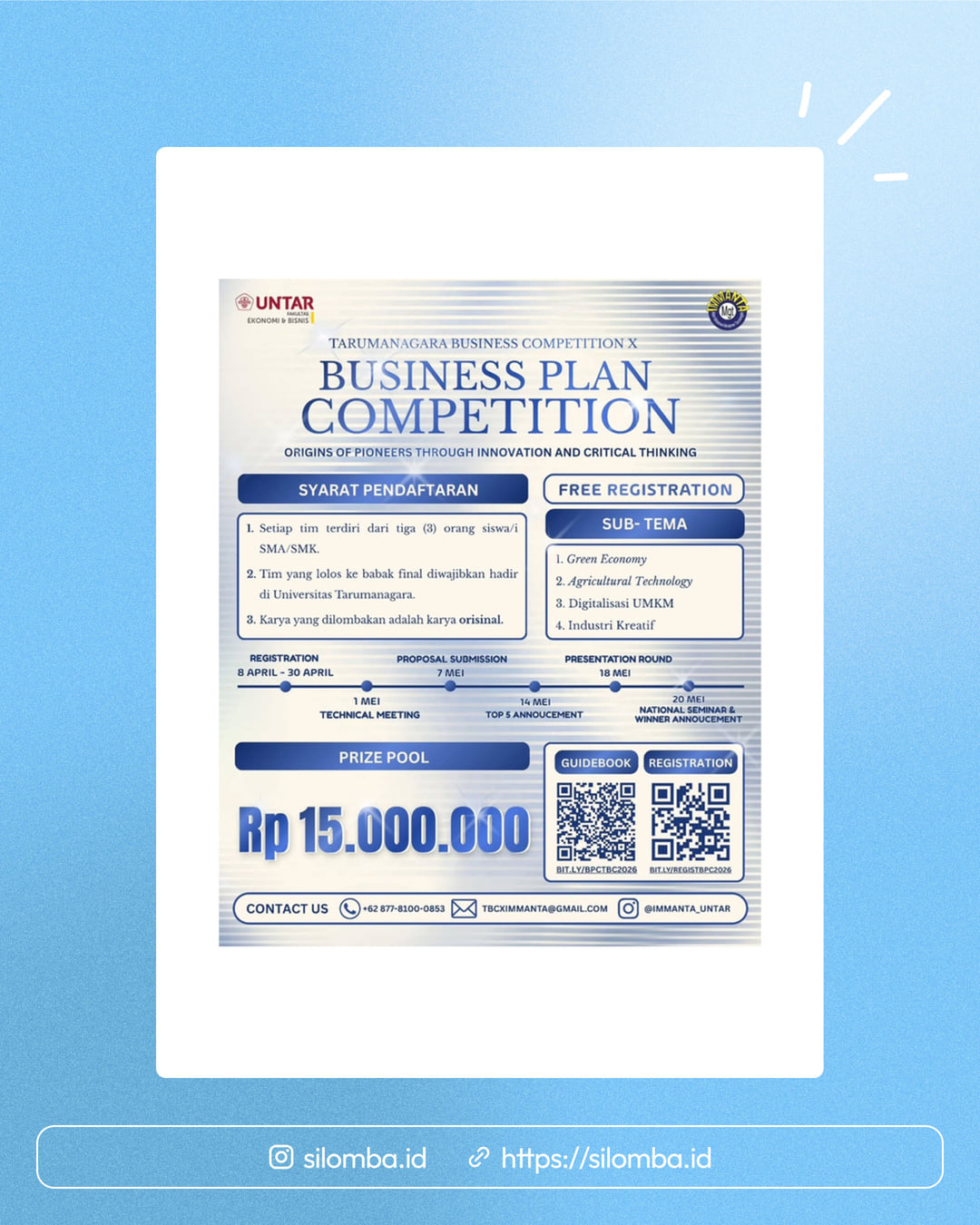 Tarumanagara Business Competition X - Poster 1