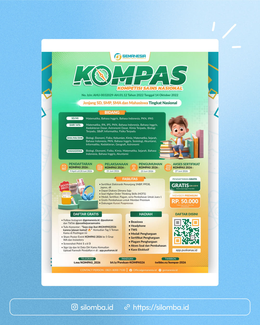 KOMPETISI SAINS NASIONAL (KOMPAS) 2026 - Poster 1